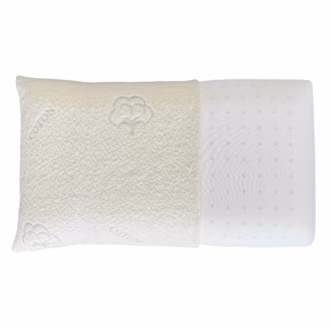 Oreiller Ergonomique Latex-Visco avec housse en coton